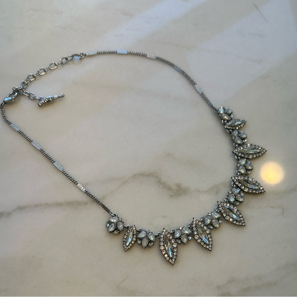 C+I Crystal and Moonstone Statement Necklace
